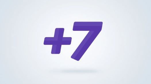 ���������� � ����������� ������� ��������� �� ���������� ���������� ��� +7, � ������� ����� ����� ���������, ������ ��� ������� �������� ����� �����