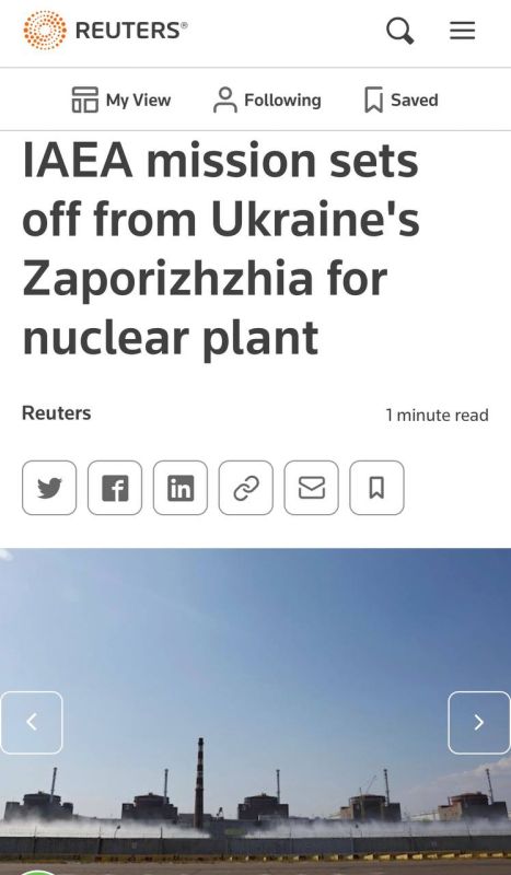 Родион Мирошник: Миссия МАГАТЭ выдвинулась из Запорожья на ЗАЭС