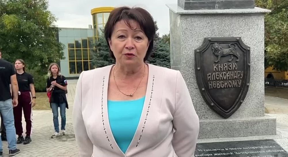 Галина Данильченко: Сегодня в Мелитополе открыт памятник Александру Невскому – покровителю нашего города и сухопутных войск Российской Федерации