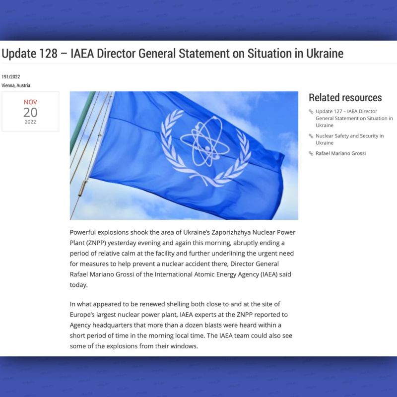 Глава МАГАТЭ Гросси призвал немедленно прекратить обстрелы Запорожской АЭС. Об этом говорится в заявлении на сайте МАГАТЭ