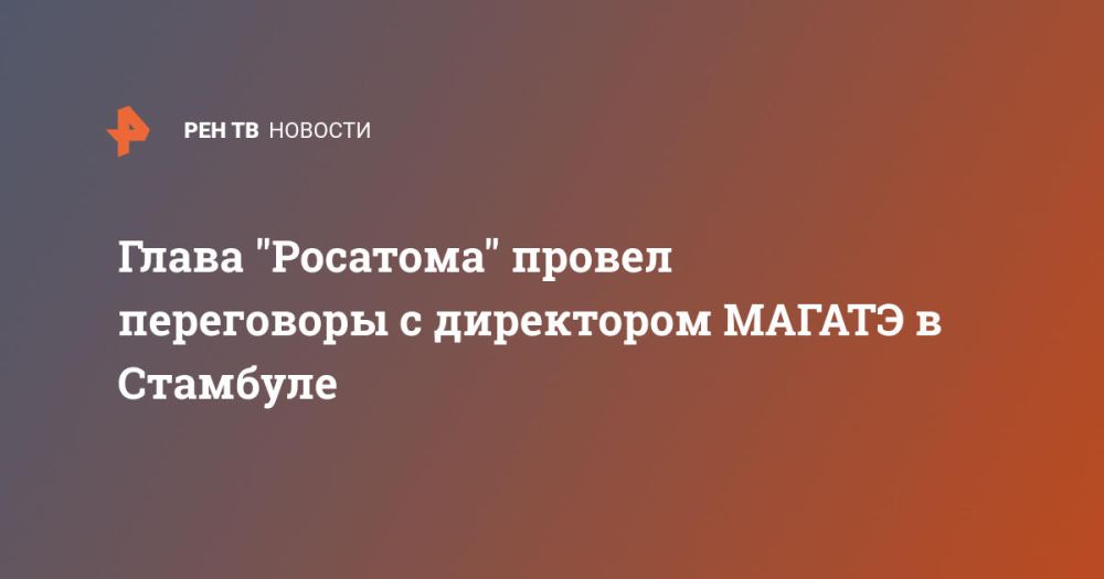 Глава "Росатома" провел переговоры с директором МАГАТЭ в Стамбуле