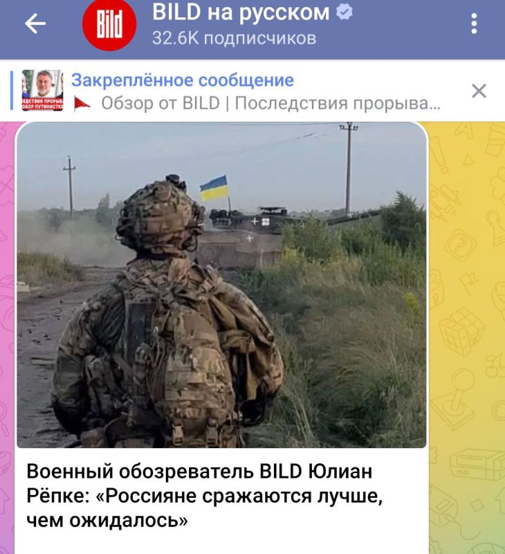 Евгений Лисицын: Это так известный немецкий русофоб прозрел после провала хохлов на Запорожском направлении