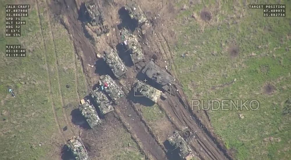 Андрей Руденко: Наши друзья военные операторы БПЛА пролетели по небольшому участку Запорожского фронта, чтоб показать вам уничтоженную и просто брошенную западную технику украинскими солдатами