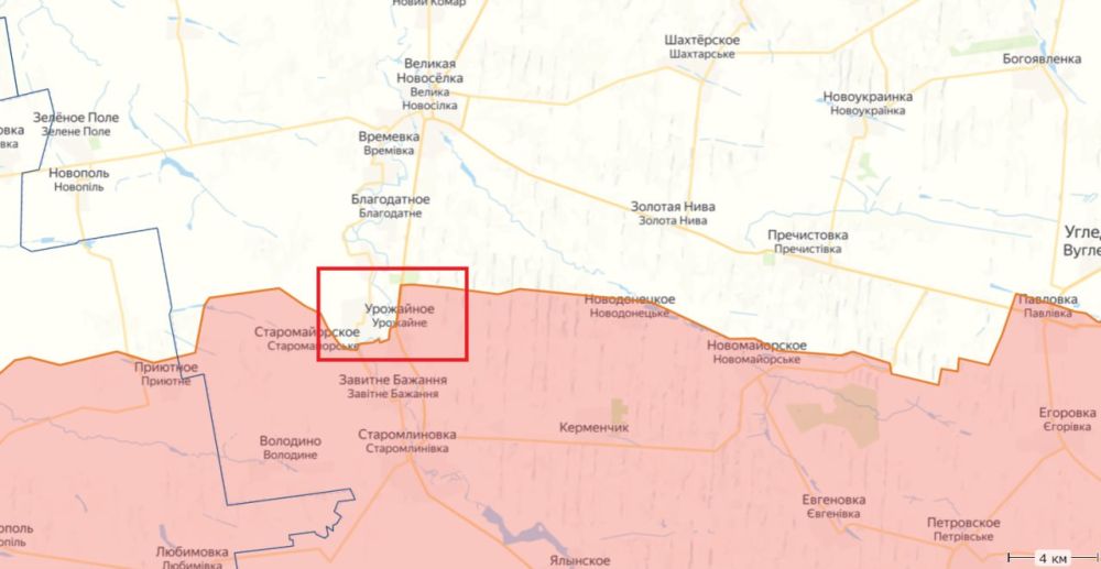 Юрий Котенок: Противник лезет в н.п. Урожайное Волновахского района ДНР. Село размолочено в хлам