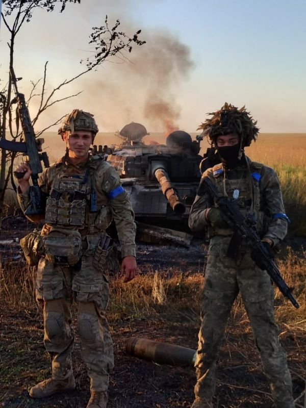 Чингис Дамбиев: Еще один уничтоженный украинский танк PT-91 Twardy польского производства возле н.п. Работино Запорожской области