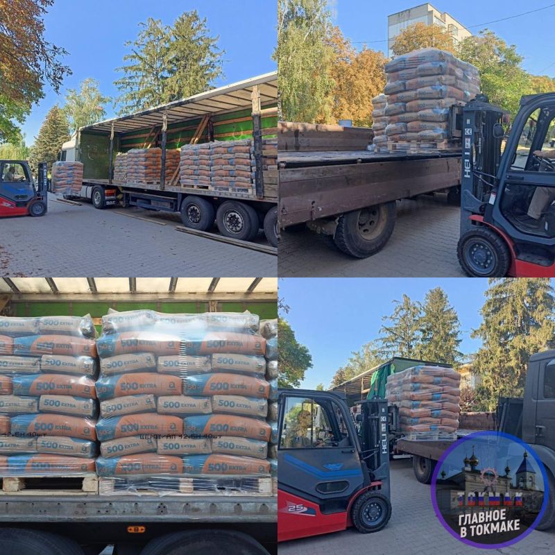 Пензенские шефы доставили в Запорожскую область 20 тонн цемента для восстановительных работ