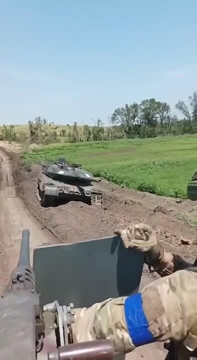 Евгений Лисицын: ВСУ-шники сняли подбитые танки Leopard на полях Запорожской области