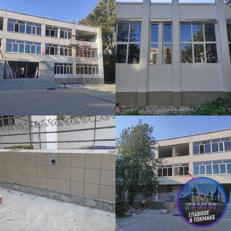 Пензенские шефы помогают ремонтировать здание школы в Токмаке