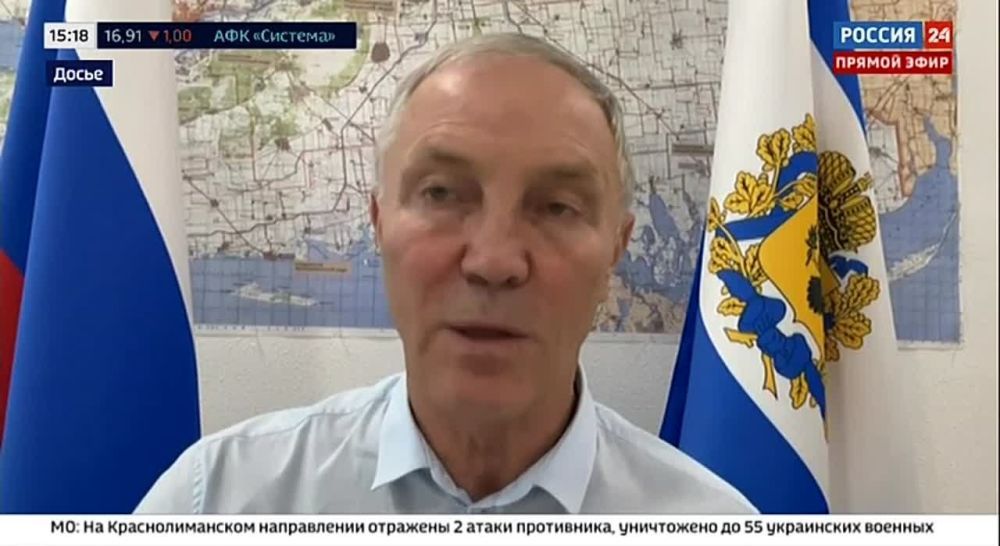 Владимир Сальдо: 00:19 Жители Херсонской области прекрасно понимают, что российские военные — это их защита от агрессии со стороны киевского режима