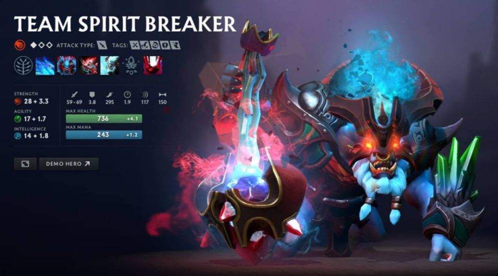 Valve ������������� ��������� Spirit Breaker, ������ ��� Team Spirit Breaker � � ����� ���������� �������, ���������� The...