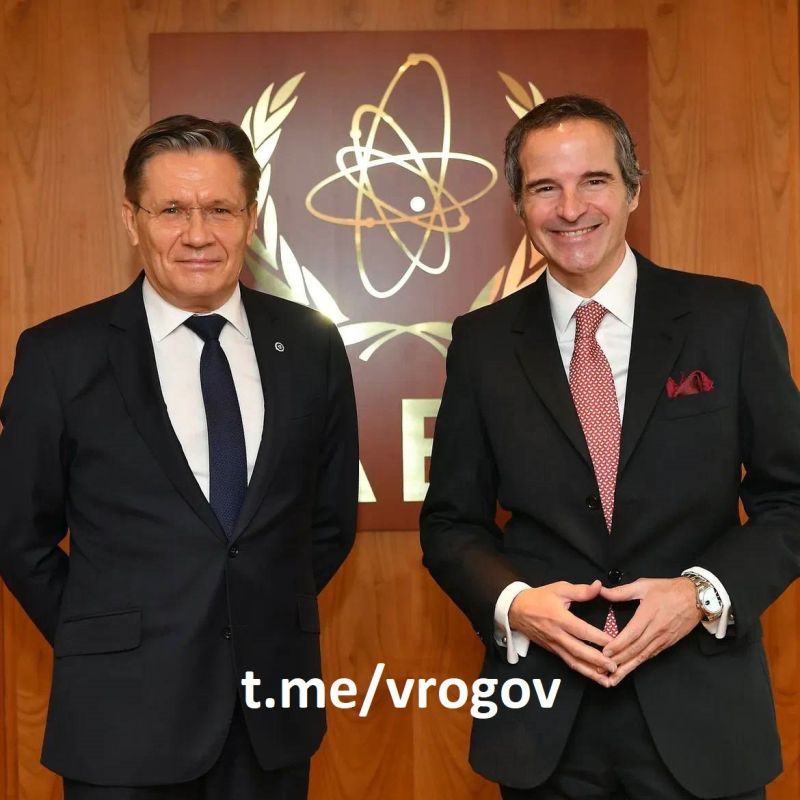 Владимир Рогов: Гендиректор госкорпорации «Росатом» Алексей Лихачёв проведёт полномасштабные консультации по Запорожской АЭС с гендиректором МАГАТЭ Рафаэлем Гросси в январе-феврале 2024 года