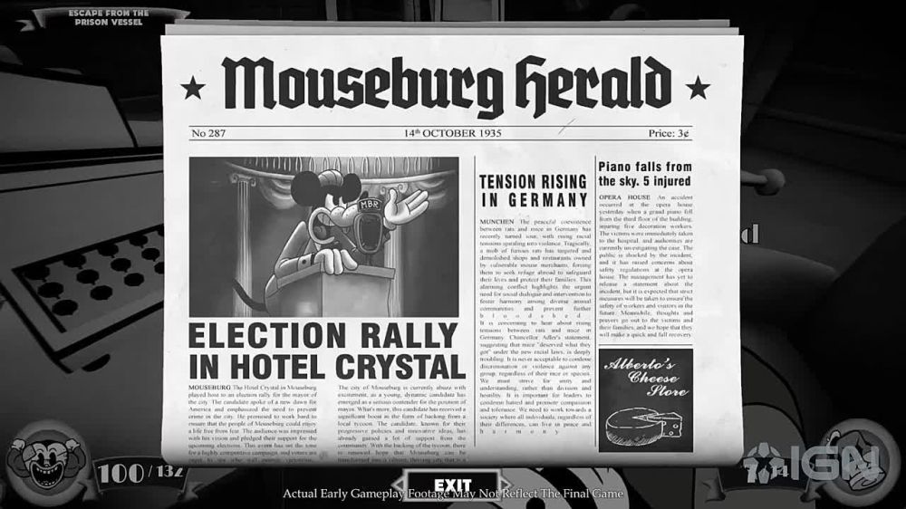 ������ ������� ���� Mouse. ������������ ������� ������� ����� �� ������� ���� � ����� ����, ������������� ������������� ������������� 1930-� �����