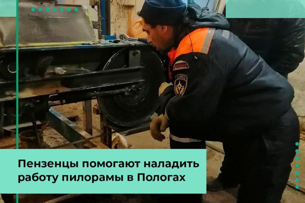 Пензенцы помогают наладить работу пилорамы в Пологах
