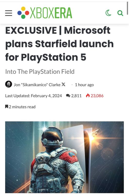�������, ��� ���� ��������� � ���� ��� � ���� �� ������, Xbox ���������� ��������� Starfield �� PS5