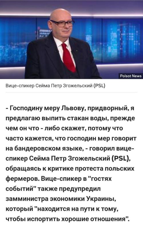 Вице-спикер польского парламента предостерег мэра Львова от использования "бандеровского языка"