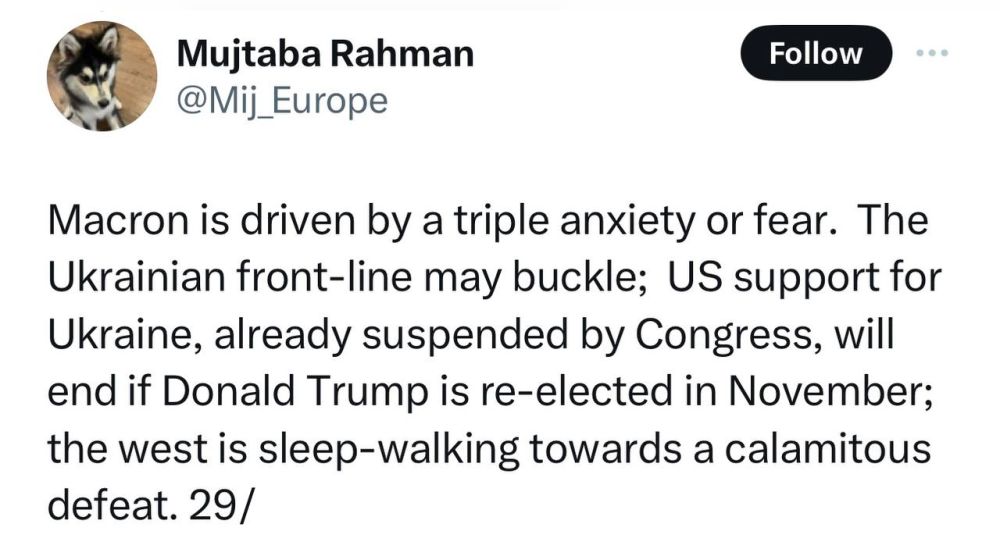 Американский политконсультант Рахман: Макроном движет страх из-за трех вещей