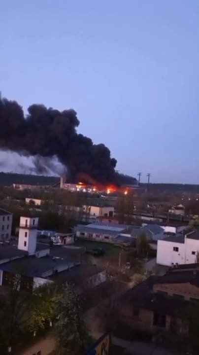 Пожар на Трипольской ТЭС в Киевской области (на видео)