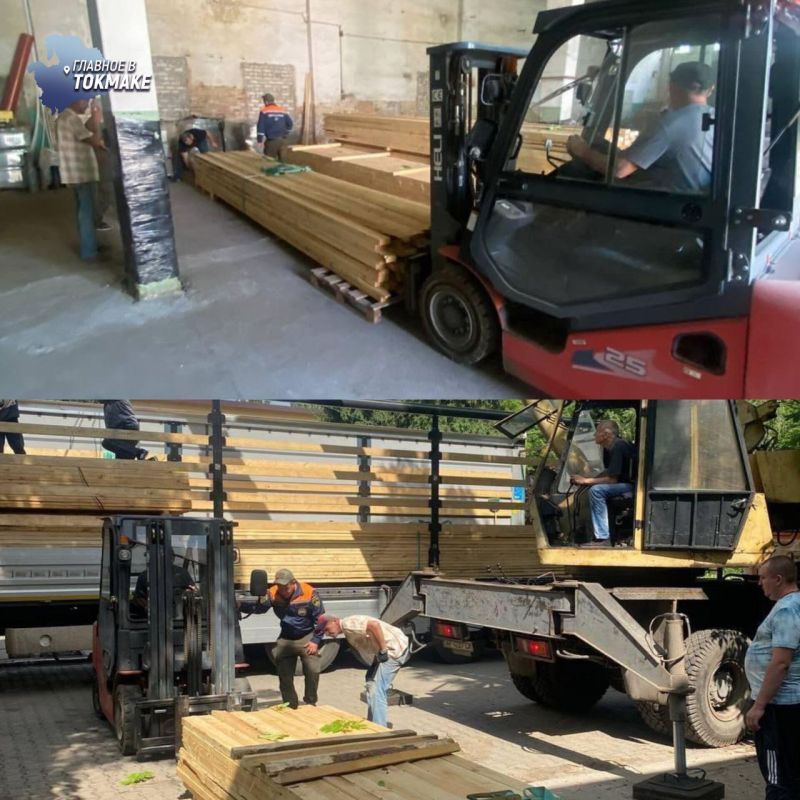 В Токмакский округ доставили новую партию древесины