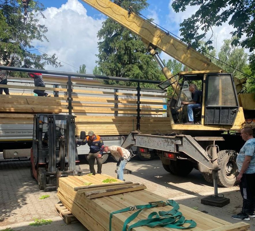 Запас древесины доставлен из Пензенской области в Токмакский муниципальный округ