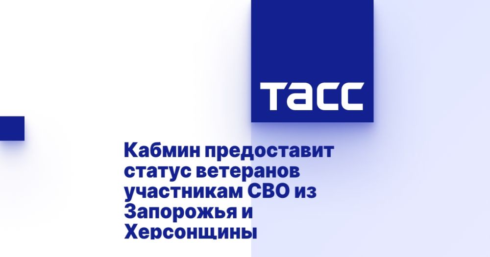 Кабмин предоставит статус ветеранов участникам СВО из Запорожья и Херсонщины