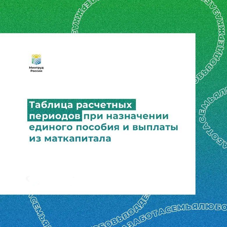 Период, который учитывается при среднедушевом расчете дохода семьи при назначении единого пособия и выплат из маткапитала