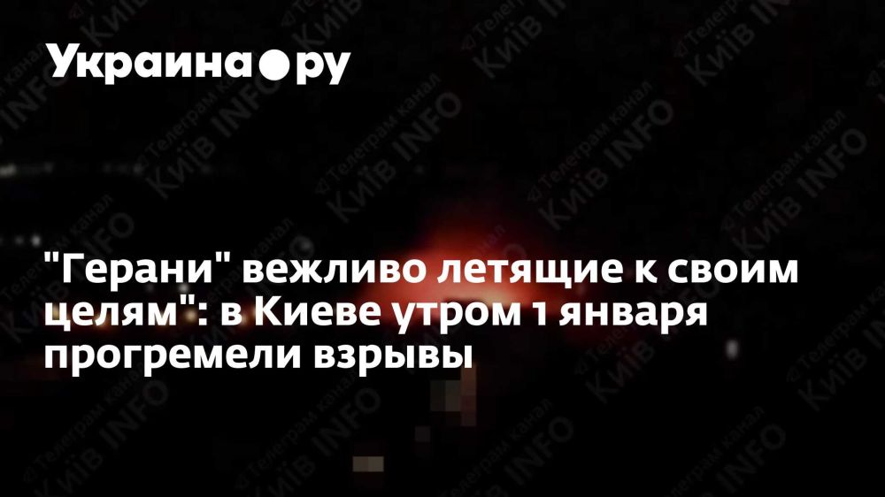"Герани" вежливо летящие к своим целям": в Киеве утром 1 января прогремели взрывы