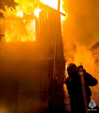 Сотрудники МЧС России предотвратили распространение огня на жилые дома в Бердянске