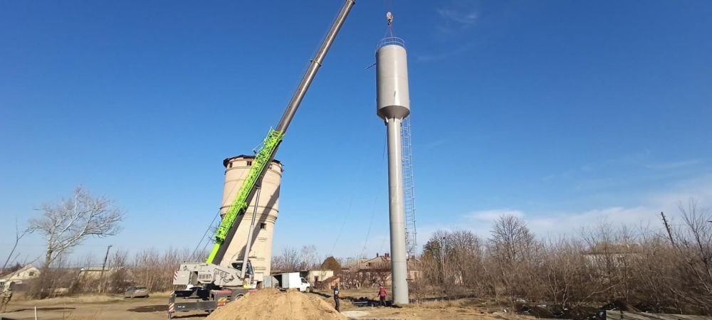 Новые водонапорные башни установлены в Токмакском МО