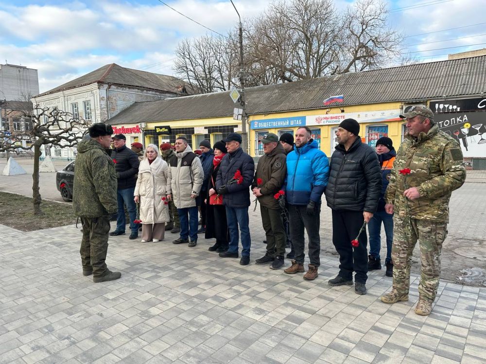 Пензенцы приняли участие в торжествах, состоявшихся в Токмаке в День защитника Отечества