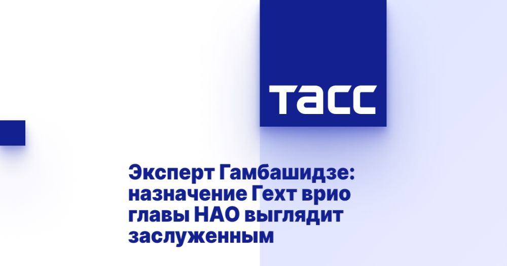 Эксперт Гамбашидзе: назначение Гехт врио главы НАО выглядит заслуженным
