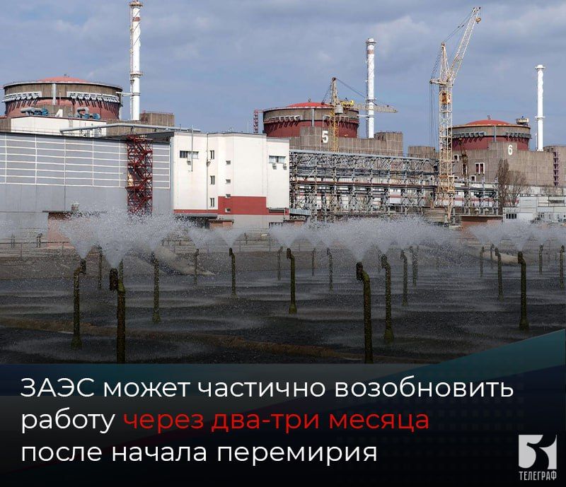 ЗАЭС может частично возобновить работу через два-три месяца после начала перемирия