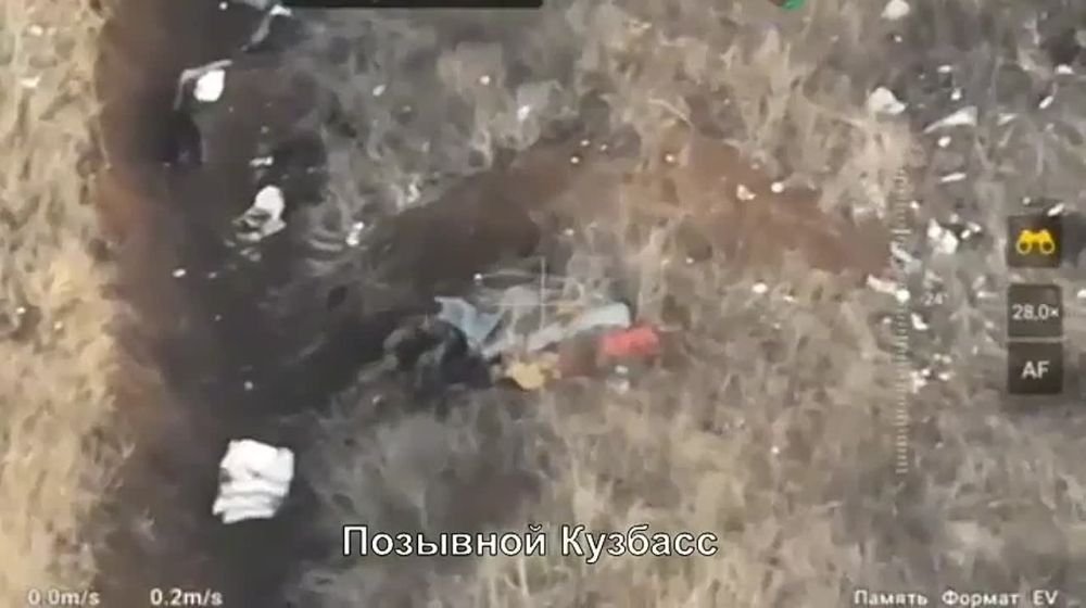 На Ореховском направлении оператор БПЛА Армии России нанес точный удар по позиции противника, уничтожив её вместе с украинскими боевиками