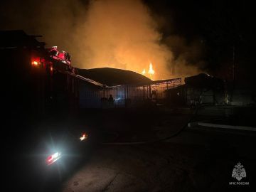 Серьезный пожар произошел в магазине в Куйбышевском районе