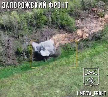 Оператор дрона "Мартын" из группы Немца (291-й полк) успешно уничтожил вражеский миномёт на Запорожском направлении