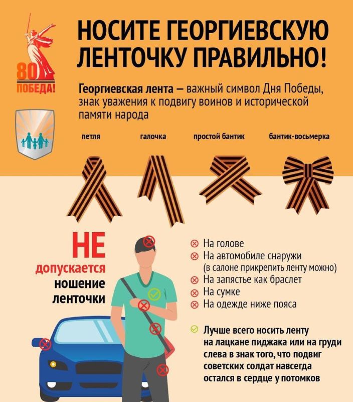 ВНИМАНИЕ!!!. В преддверии Дня Победы прокуратура Приморского района напоминает жителям муниципалитета о правилах ношения Георгиевской ленты!!! Георгиевская лента – это не просто аксессуар к празднику