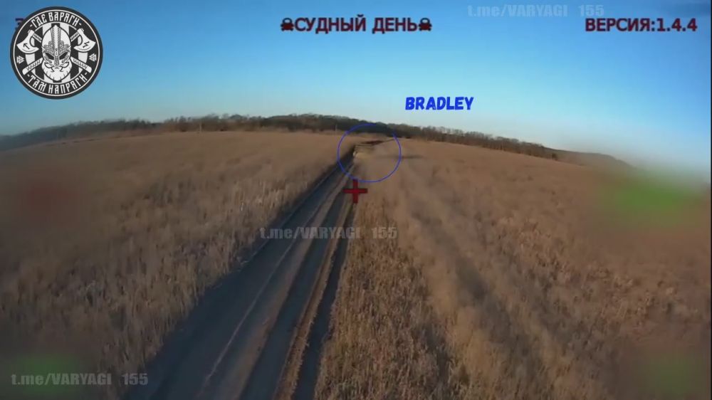 Эпичные архивные кадры работы Российских операторов FPV-дронов по технике и личному составу всу в приграничье Курской области