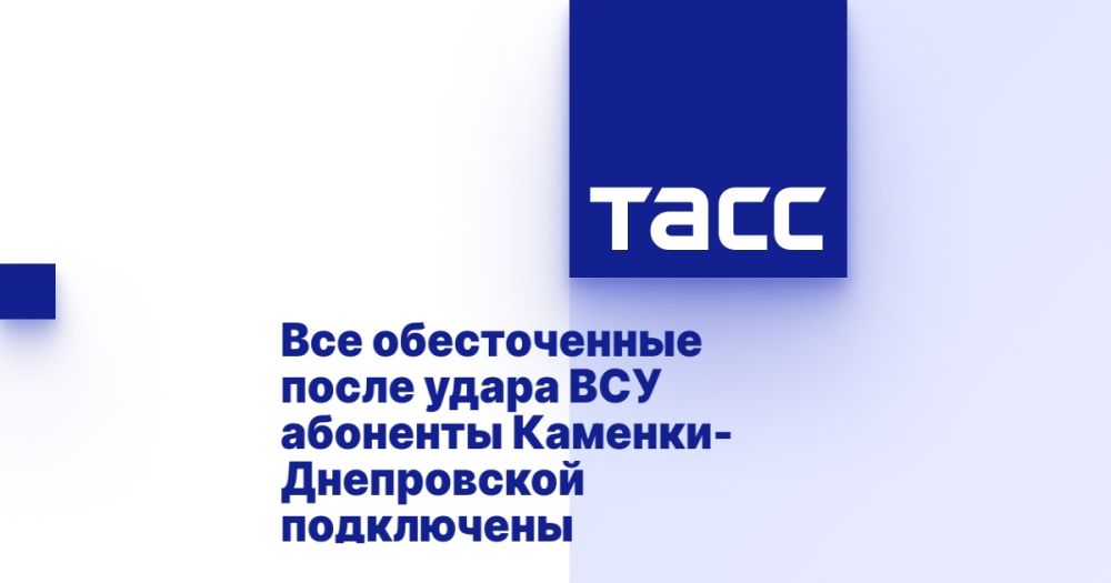 Все обесточенные после удара ВСУ абоненты Каменки-Днепровской подключены