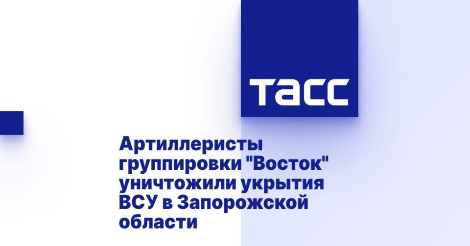 Артиллеристы группировки &quot;Восток&quot; уничтожили укрытия ВСУ в Запорожской области