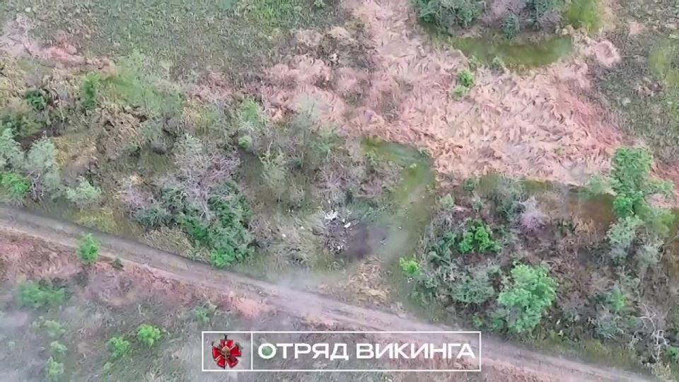 Уничтожение операторами отряда &quot;Викинга&quot; полевого склада с БК и старлинка противника на Запорожском направлении