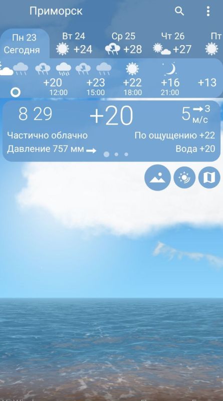 Погода Приморск ,23.06.2025 г