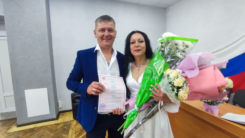 10-я юбилейная регистрация заключения брака состоялась сегодня на удалённом рабочем месте территориального отдела ЗАГС Веселовского района Управления ЗАГС Запорожской области в г. Днепрорудный