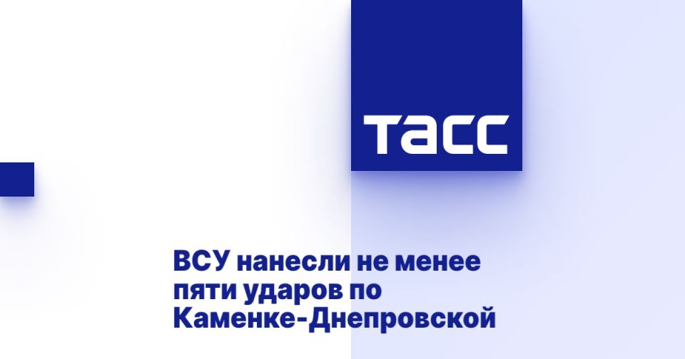 ВСУ нанесли не менее пяти ударов по Каменке-Днепровской