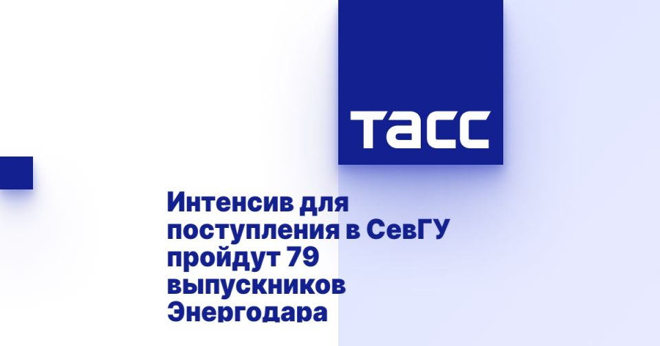 Интенсив для поступления в СевГУ пройдут 79 выпускников Энергодара