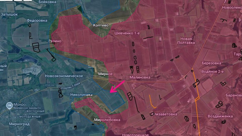 Российские войска ликвидируют "карман" под Красноармейском и зачищают Малиновку в Запорожье