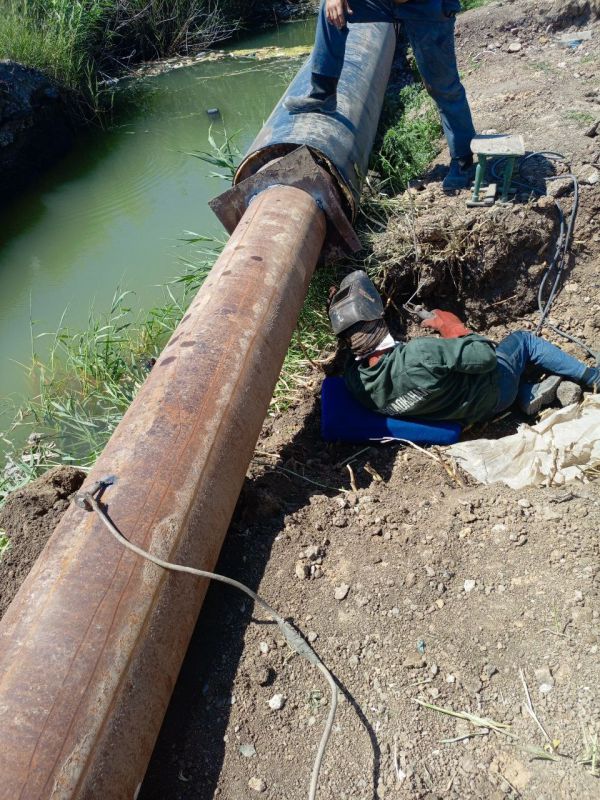 Сварочные работы на водоводе "Прилив" ещё продолжаются