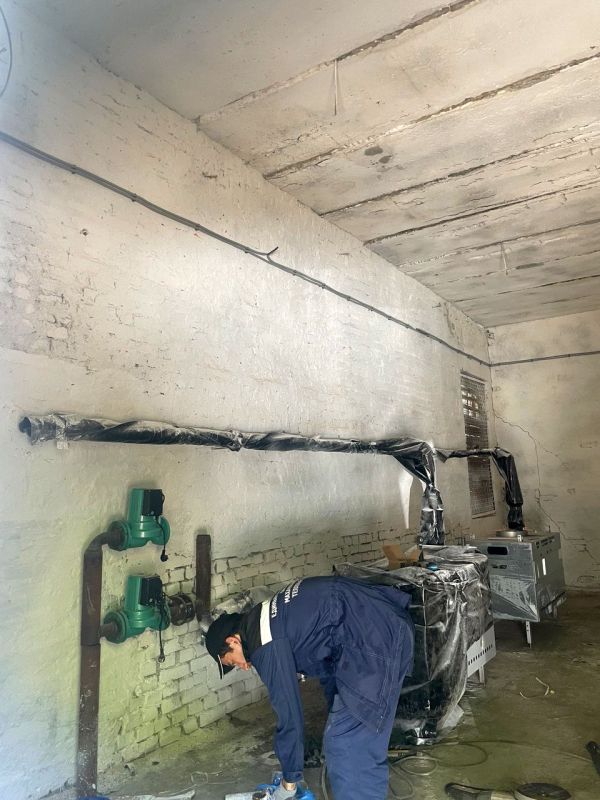 Дагестанские специалисты продолжают обустройство новой котельной Дома культуры в селе Тимошевка