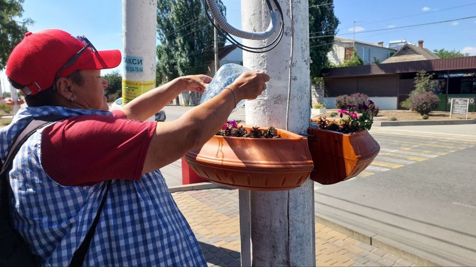 Уход за вертикальными клумбами в Кирилловке