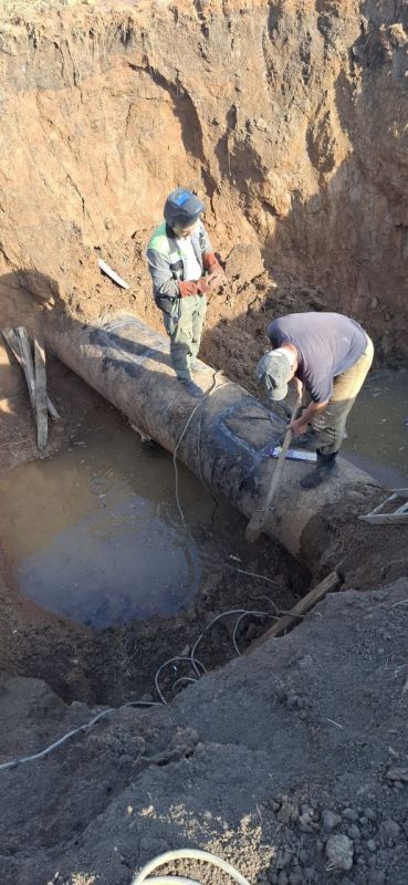 Работы в месте порыва на Бердовском водоводе завершены