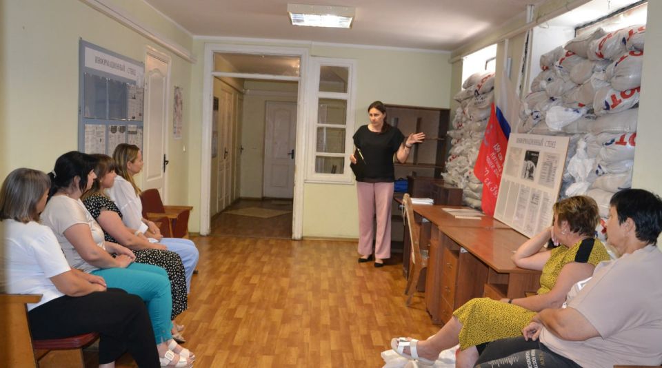 Председатель территориальной избирательной комиссии №16 провела встречу с коллективом Отдела социального обеспечения г. Каменка-Днепровская Энергодарского управления социальной защиты МТСП ВГА ЗО