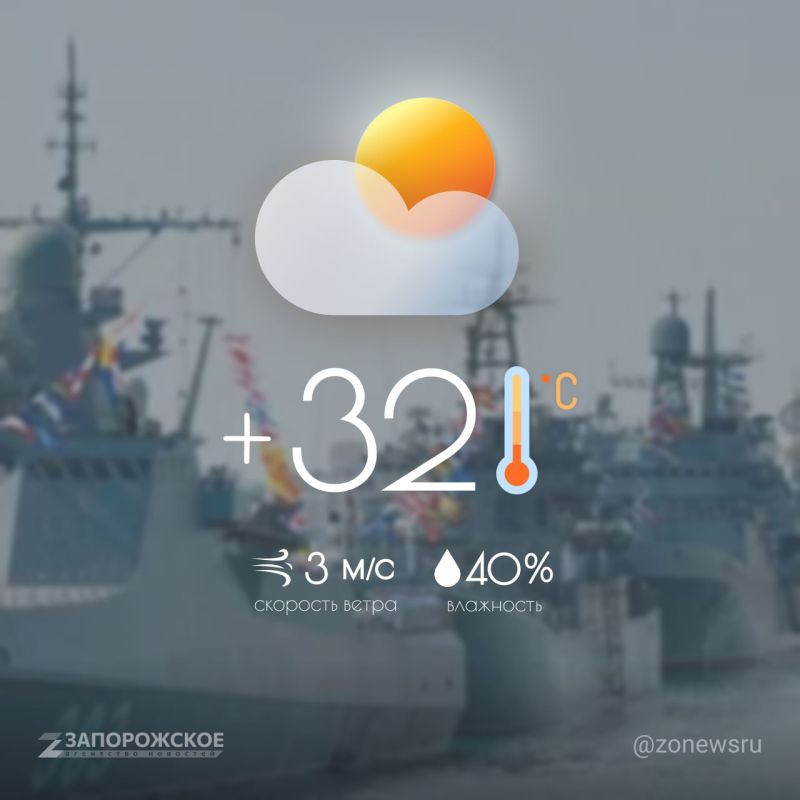 Облачная с проясненимя погода ожидается в Запорожской области в воскресенье